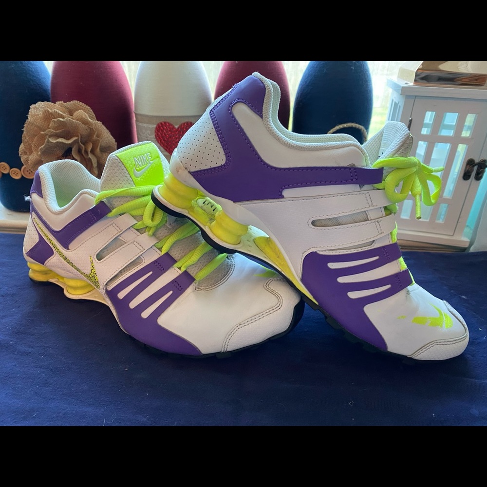 Nike Shox purple and yellow 8.5